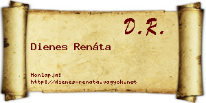 Dienes Renáta névjegykártya